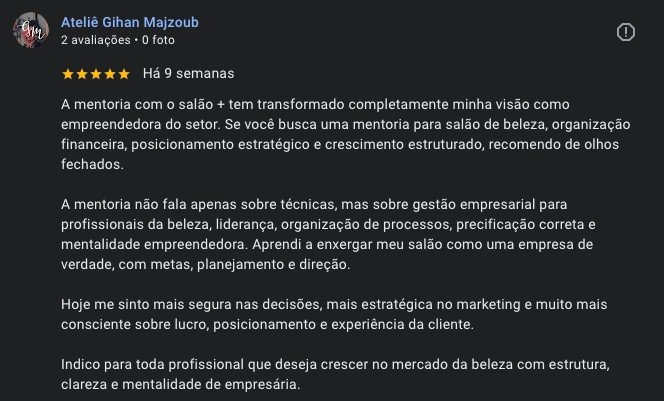 Avaliação Google